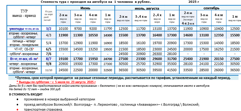 Гостиница «Аквамарин» цены
